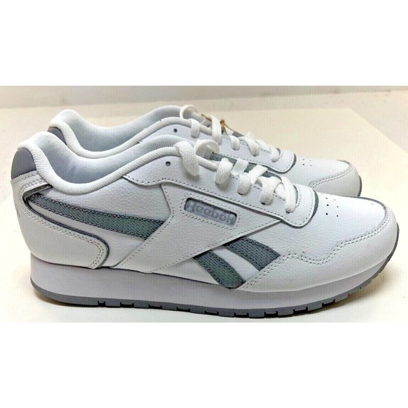 Mens Reebok Classic Harman Run White Gray Athletic Running Shoes Sneakers FZ0472